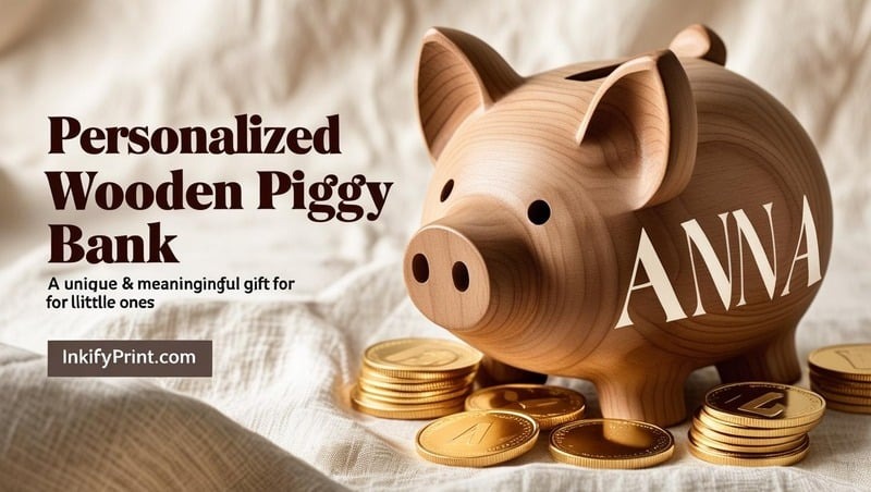 Personalized Wooden Piggy Banks – The Perfect Gift for Kids & Babies