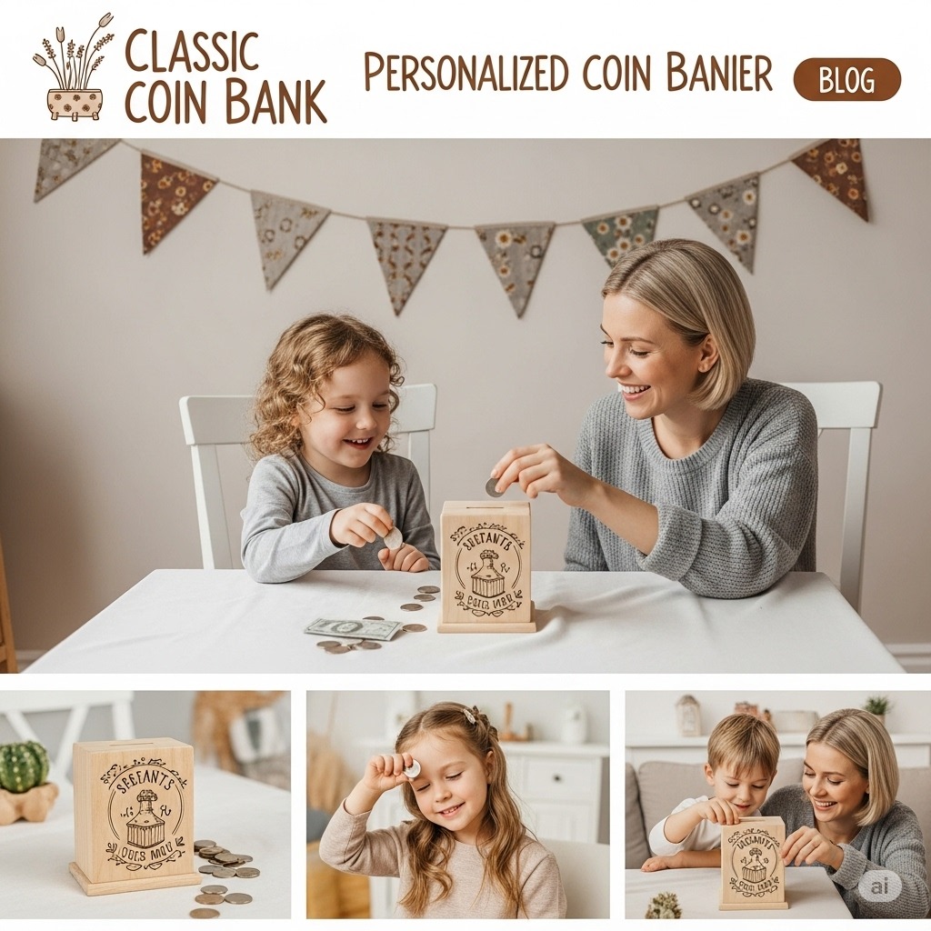 Wooden Coin Bank: A Classic and Personalized Way to Teach Saving Habits